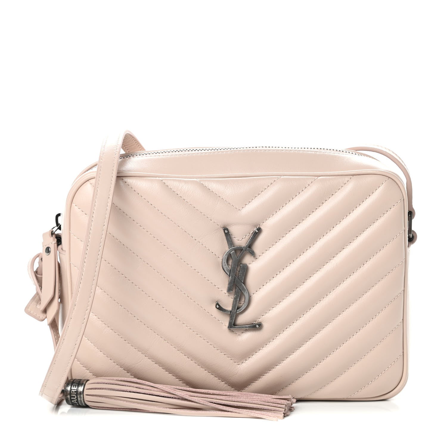 Saint Laurent Calfskin Matelasse Monogram Lou Camera Bag Marble Pink 1 of 10