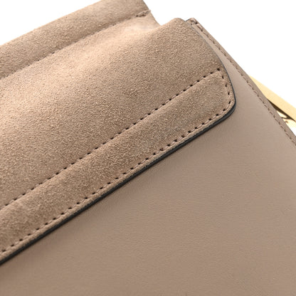 Chloe Calfskin Suede Medium Faye Shoulder Bag Motty Grey 15 of 16