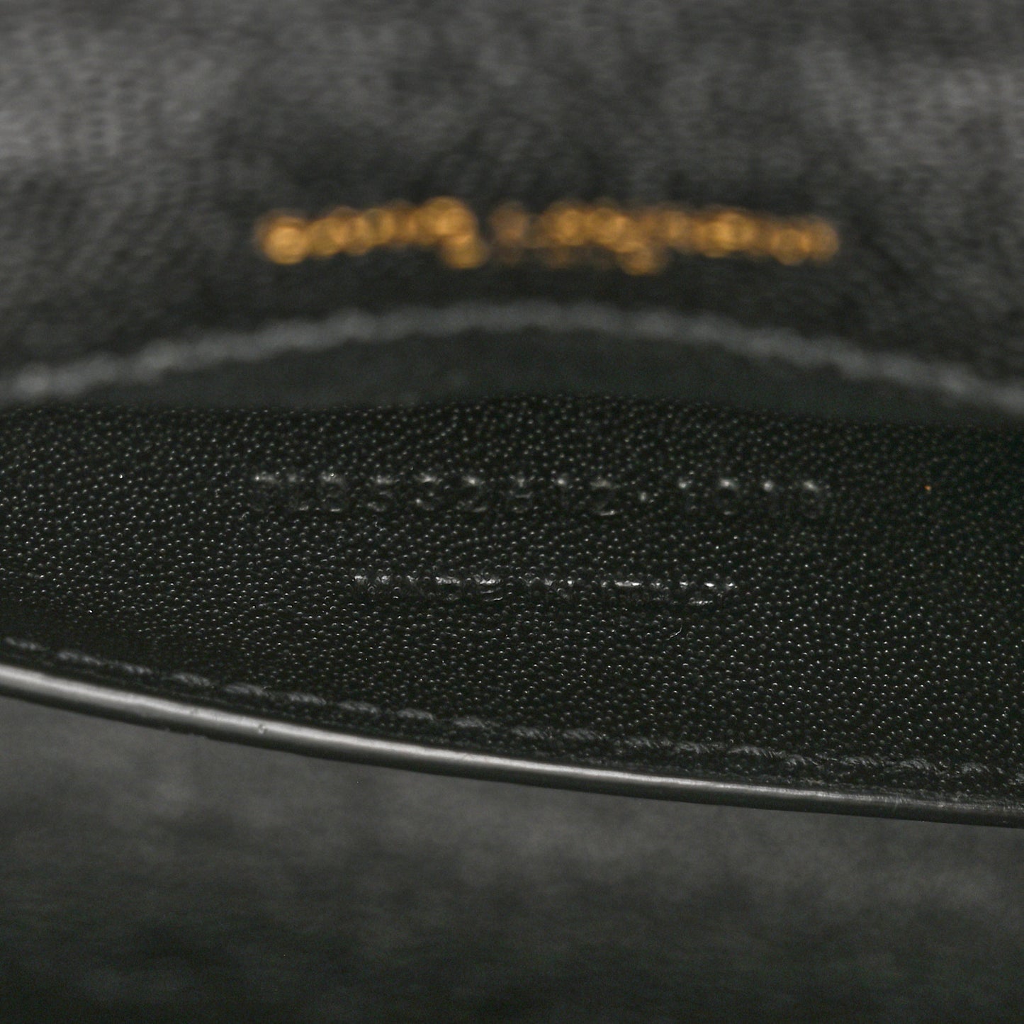 Grain De Poudre Matelasse Monogram Medium Vicky Chain Bag Black