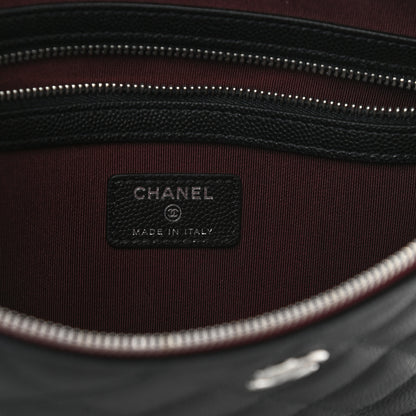 Chanel Caviar Quilted Medium Cosmetic Case Black 6 of 8