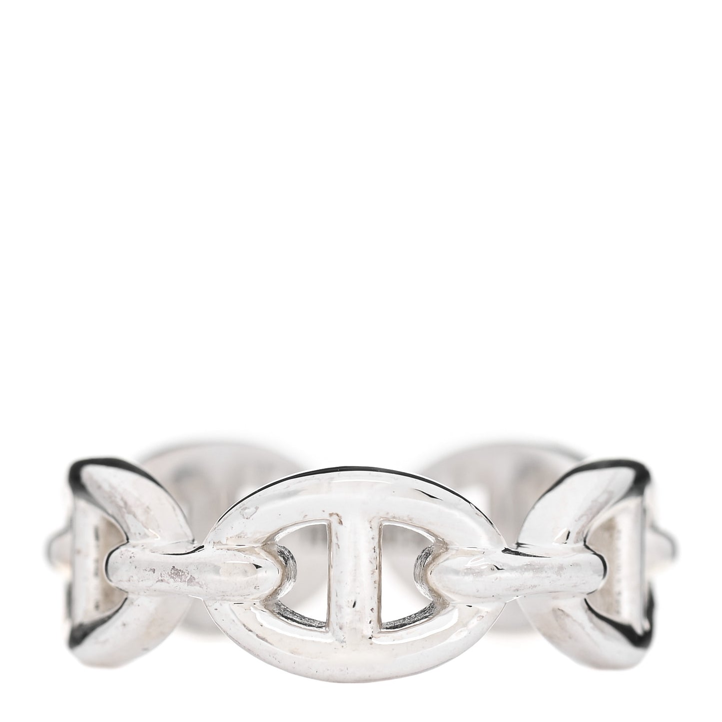 Sterling Silver PM Chaine d'Ancre Enchainee Band Ring 51 5.75