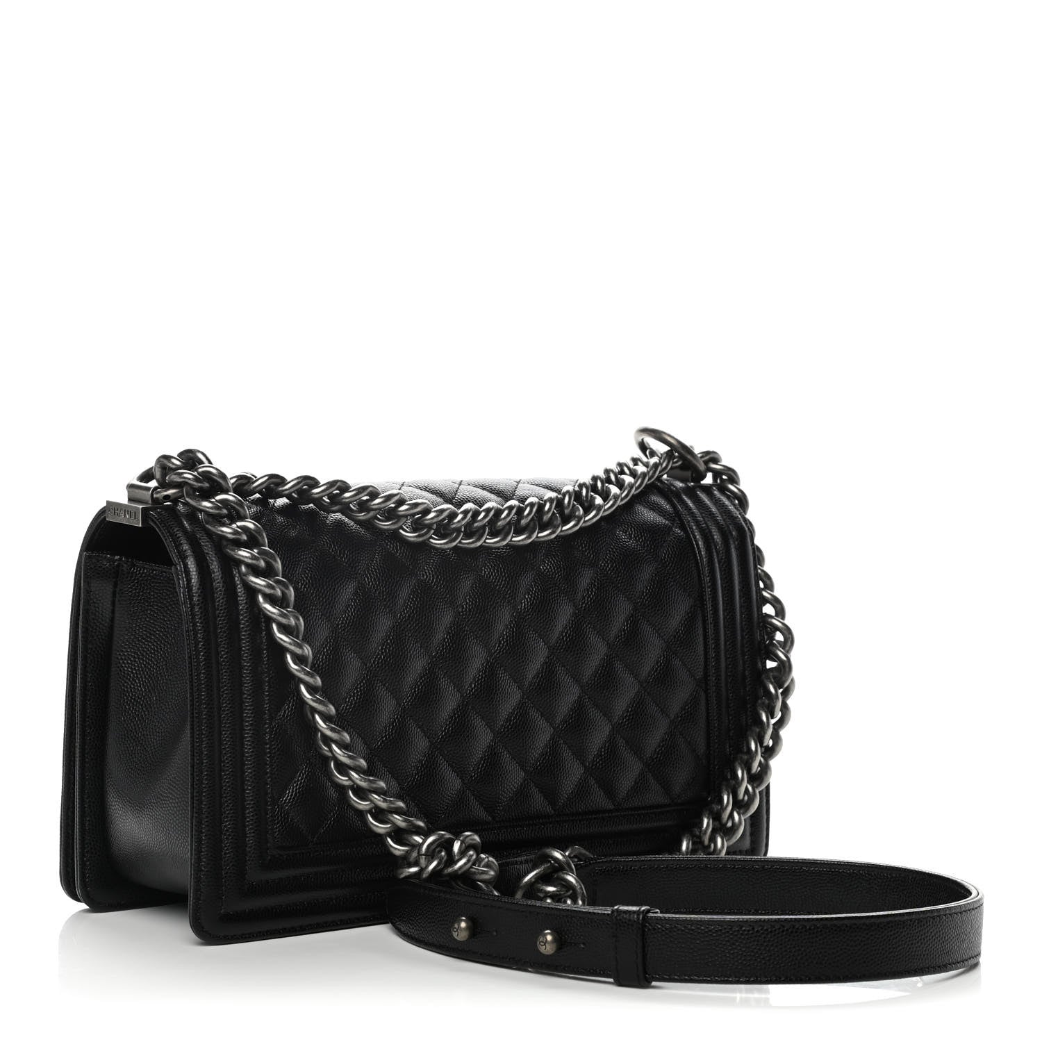 Chanel Caviar Quilted Medium Boy Flap Black 3 of 10