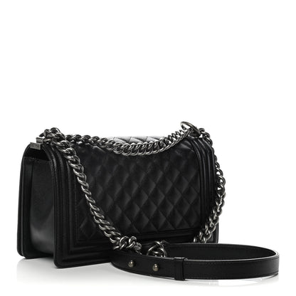 Chanel Caviar Quilted Medium Boy Flap Black 3 of 10