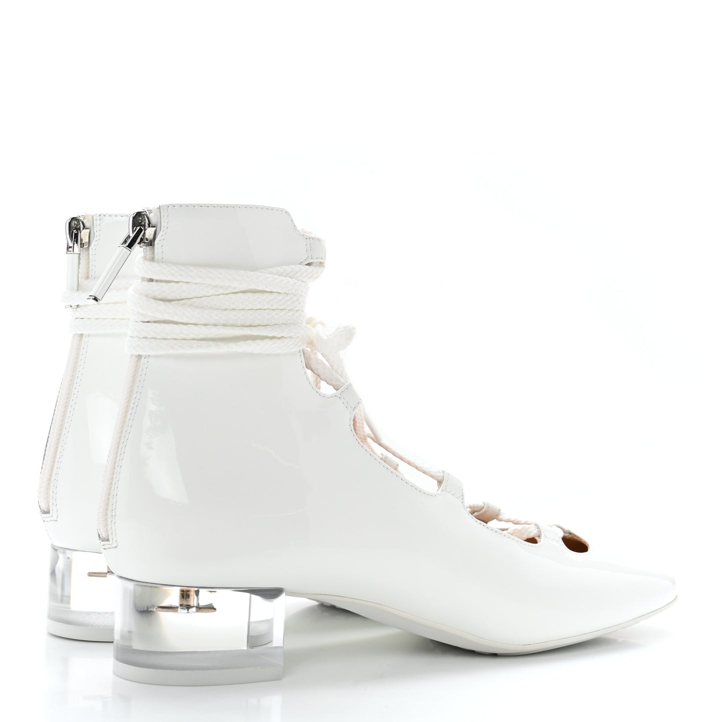 Patent Diorarty 30mm Pumps 38 White
