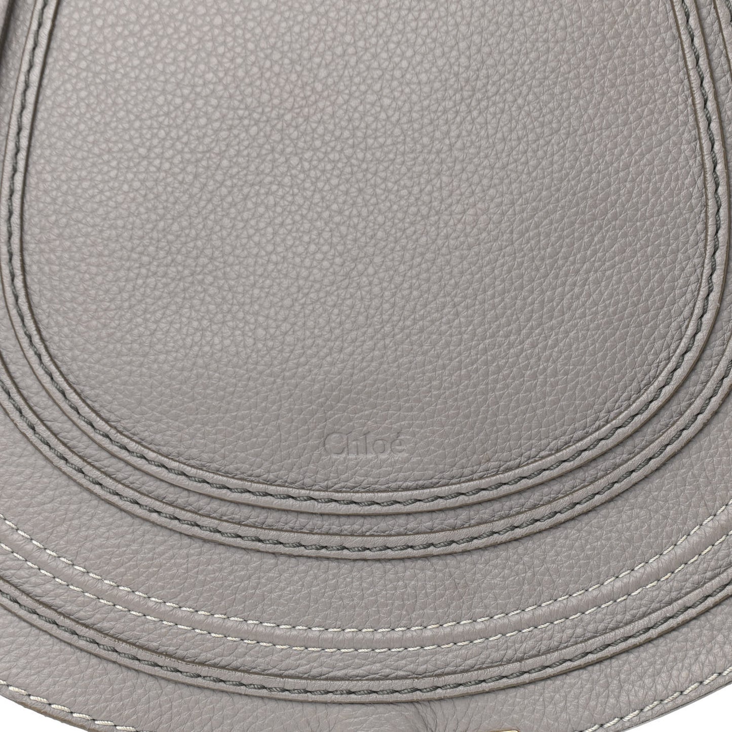 Calfskin Medium Marcie Round Crossbody Bag Cashmere Grey