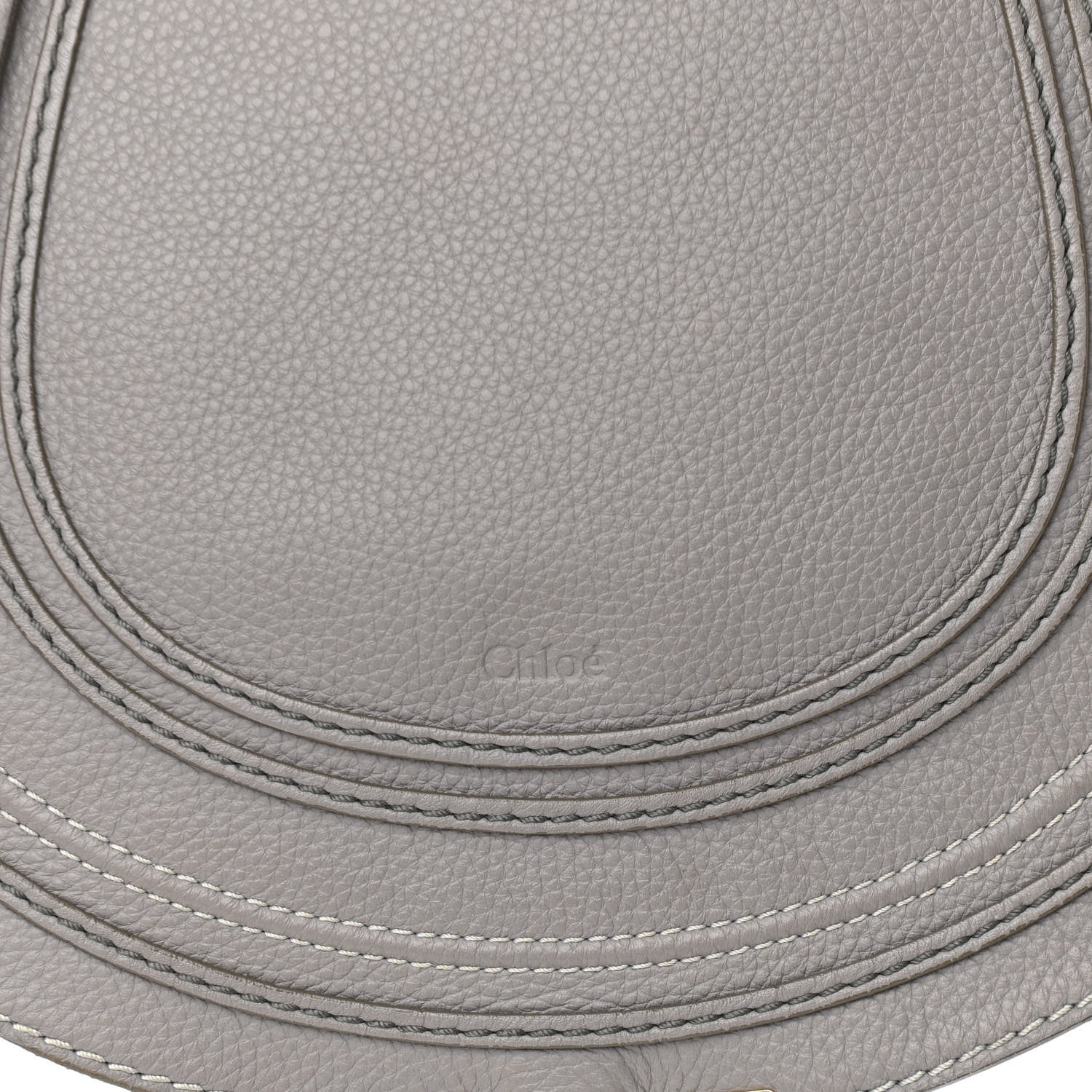 Chloe Calfskin Medium Marcie Round Crossbody Bag Cashmere Grey 9 of 14