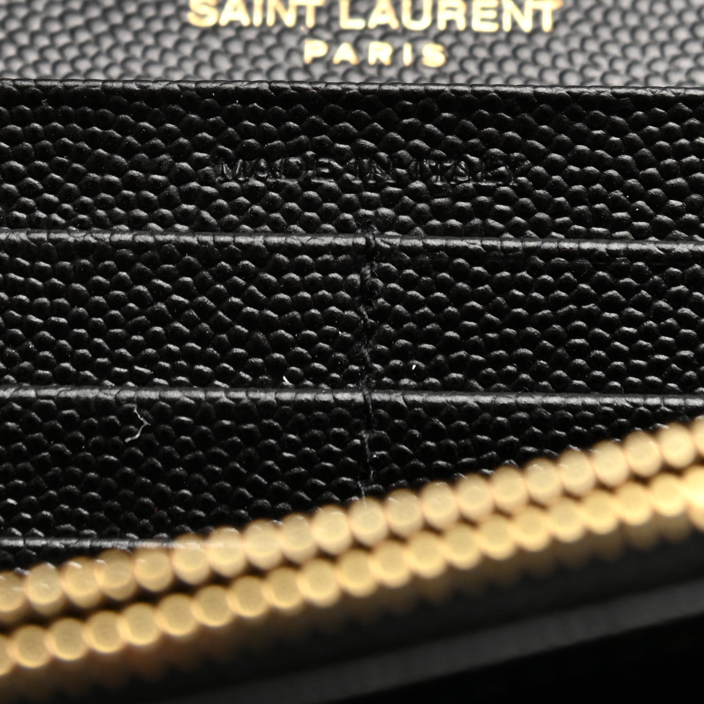 Grain De Poudre Matelasse Chevron Monogram Flap Wallet Black