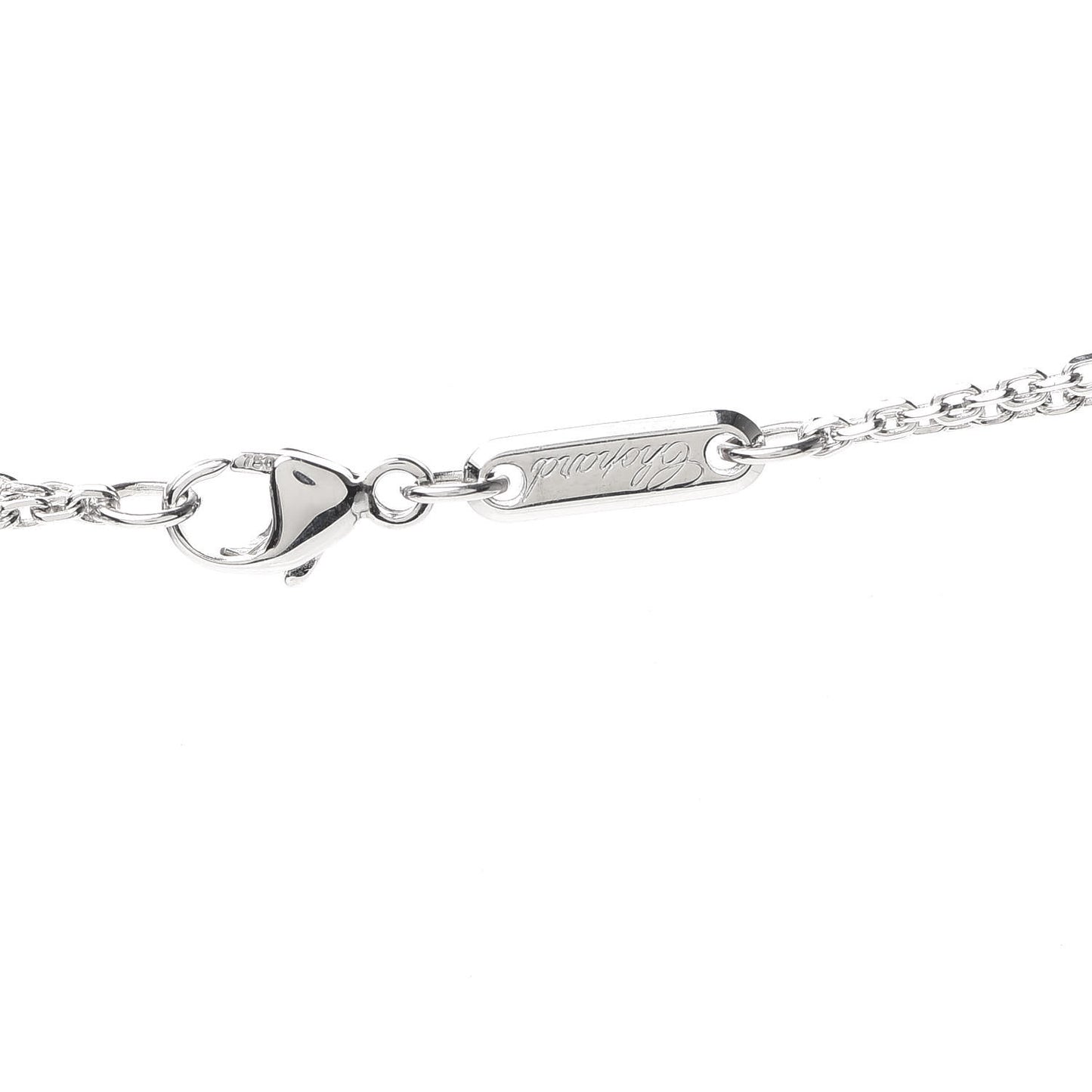 18K White Gold Diamond Om Pendant Necklace