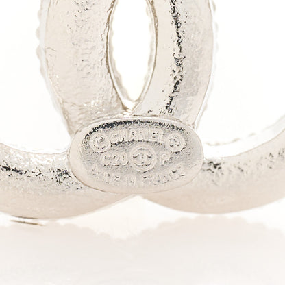 Chanel Crystal CC Earrings Silver 3 of 3