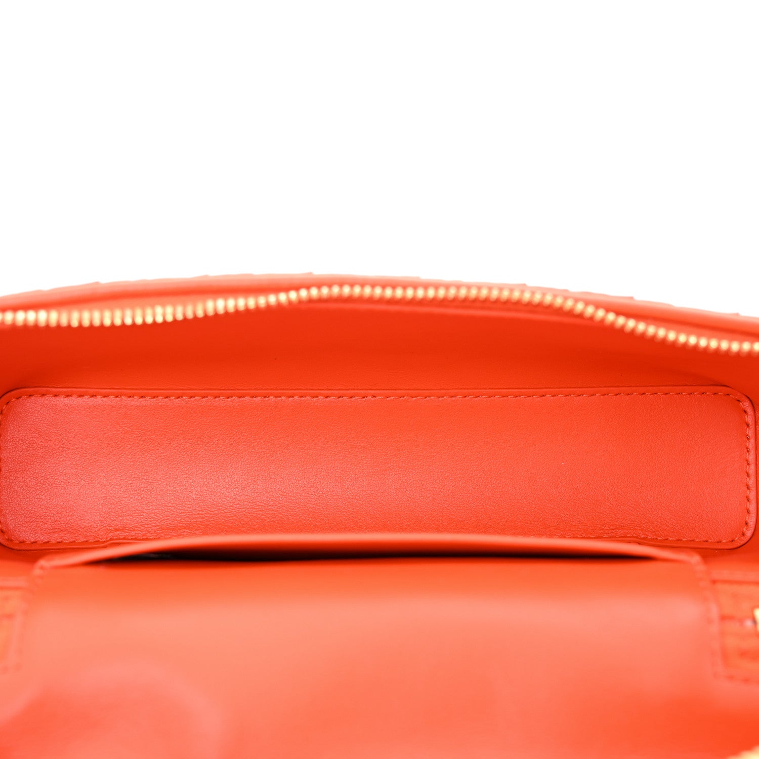 Bottega Veneta Calfskin Intrecciato Bang Bang Vanity Case Orange 5 of 9