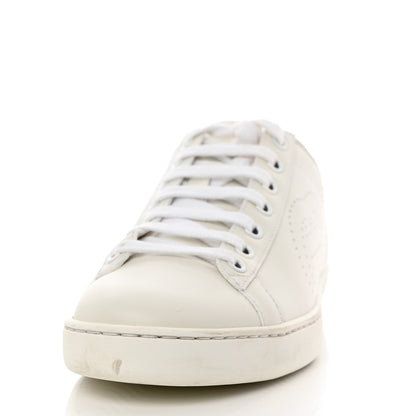 Gucci Calfskin Interlocking G Perforated Womens Ace Sneakers 37 White Wild Rose 11 of 12