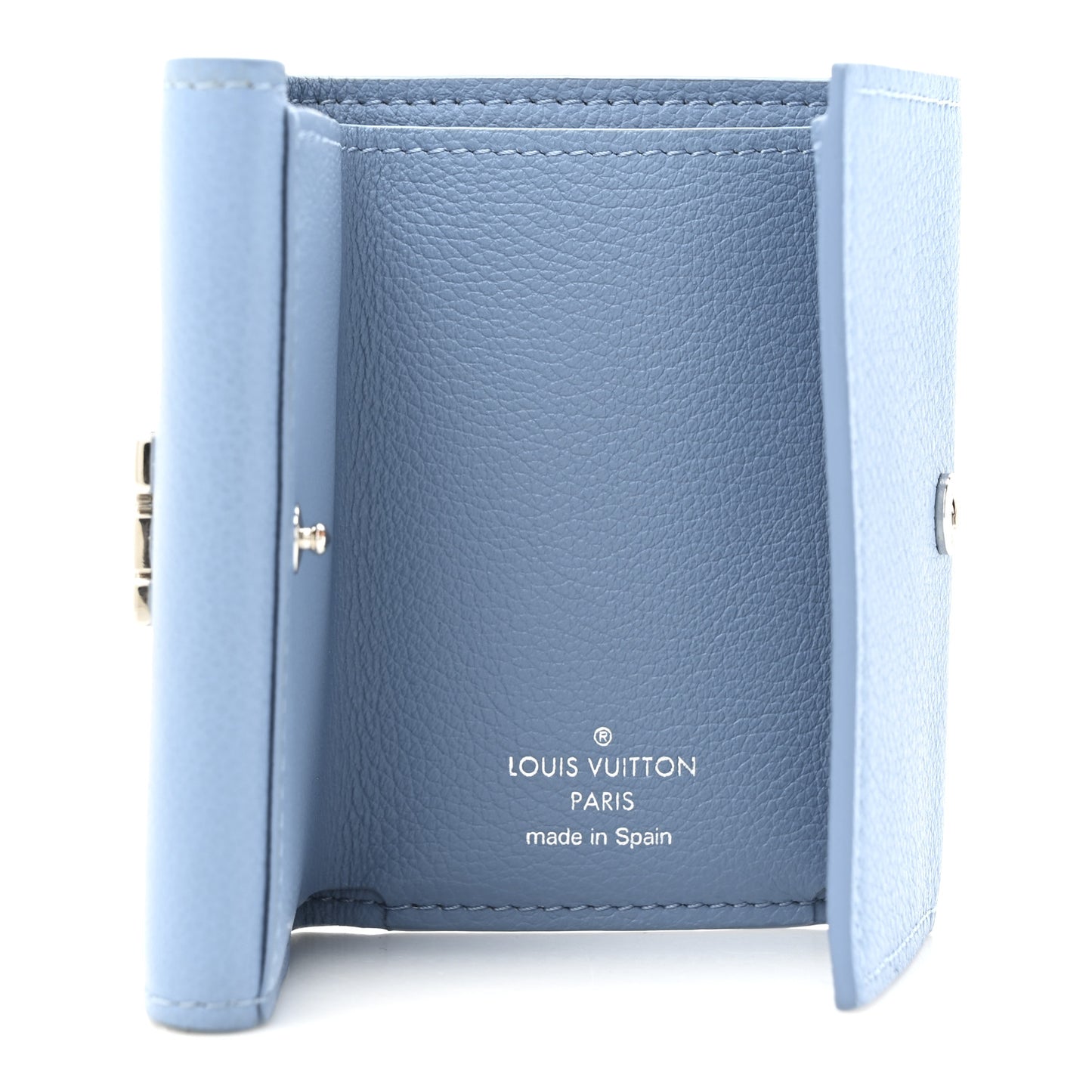 Calfskin Lockmini Wallet Blue