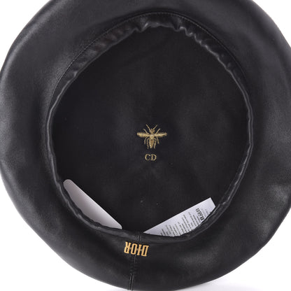 Christian Dior Lambskin D-Dream Beret 57 Black 5 of 6