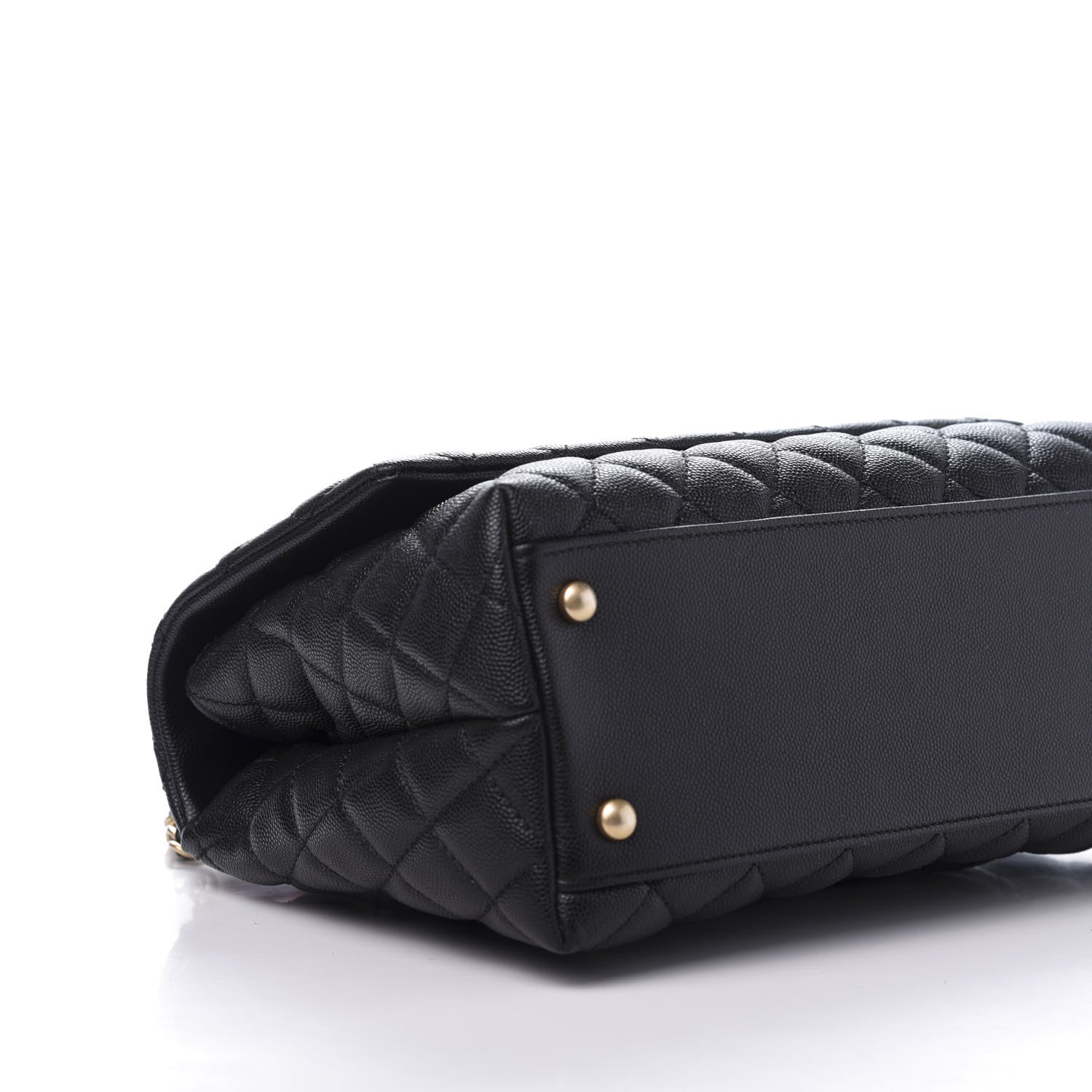 Chanel Caviar Elaphe Quilted Small Coco Handle Flap Black 6 of 10