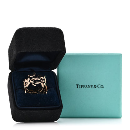 Tiffany 18K Rose Gold Paloma Picasso Wide Olive Leaf Ring 56 7.5 5 of 5