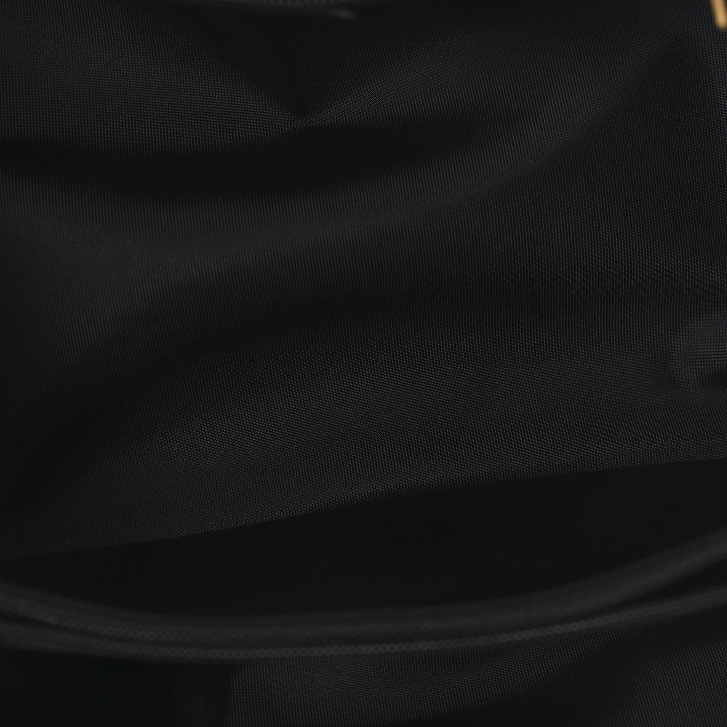 Grained Lambskin Cosmetic Pouch Black