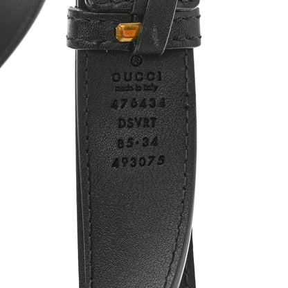 Gucci Calfskin Matelasse GG Marmont Belt Bag 85 34 Black 6 of 11
