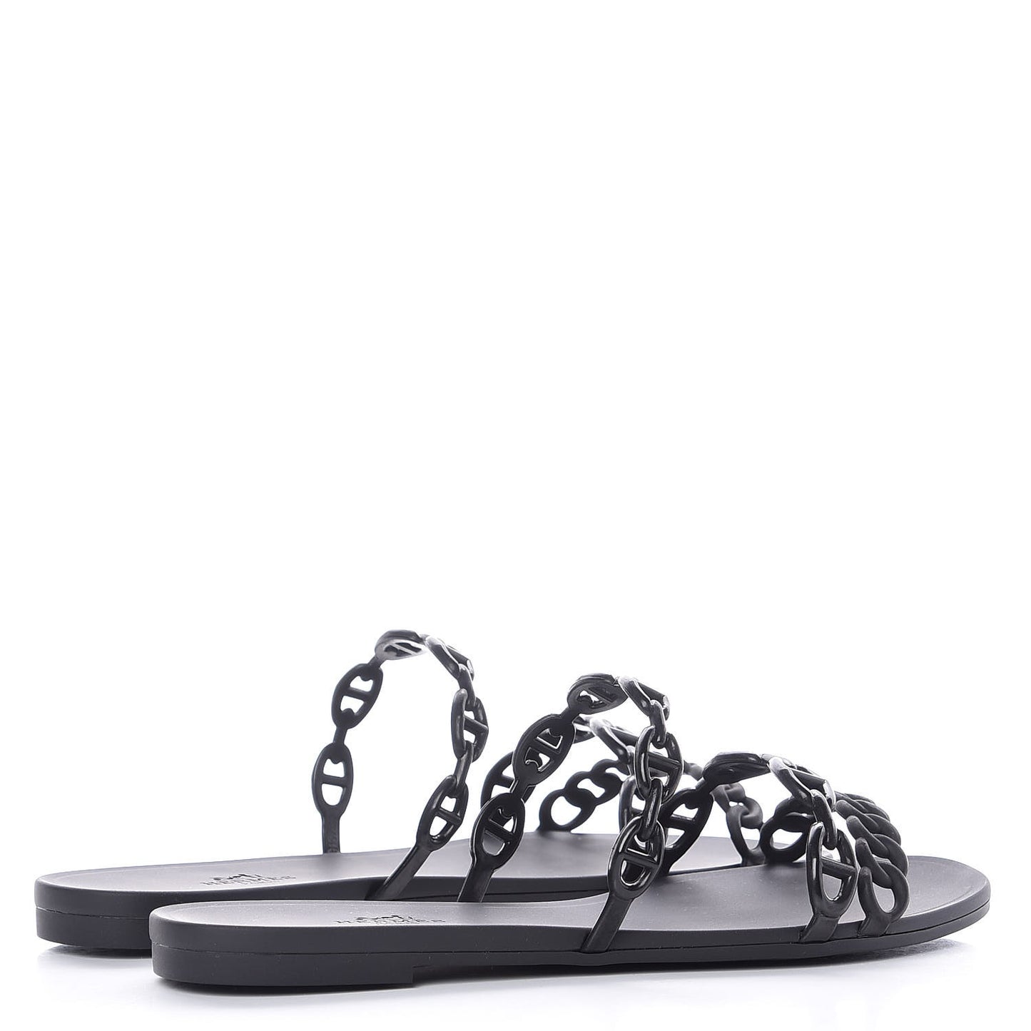 Rubber Chaine d'Ancre Rivage Sandals 37 Black
