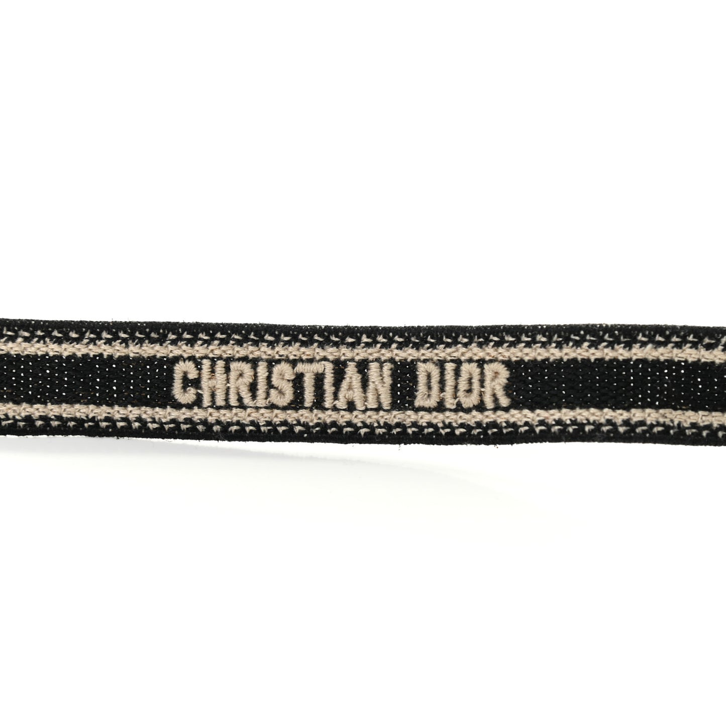 Canvas Embroidered Adjustable Shoulder Strap Black