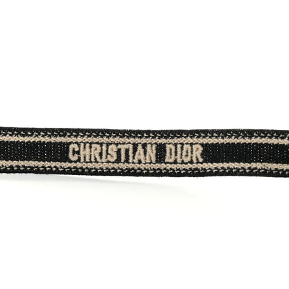 Christian Dior Canvas Embroidered Adjustable Shoulder Strap Black 4 of 8