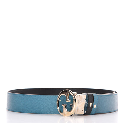 Gucci Dollar Calfskin 1973 Reversible Belt 90 36 Black Deep Cobalt 3 of 9