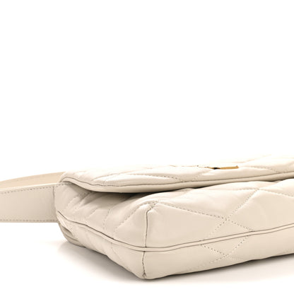 Saint Laurent Lambskin Quilted Le 57 Diamond Shoulder Bag Crema Soft 4 of 12