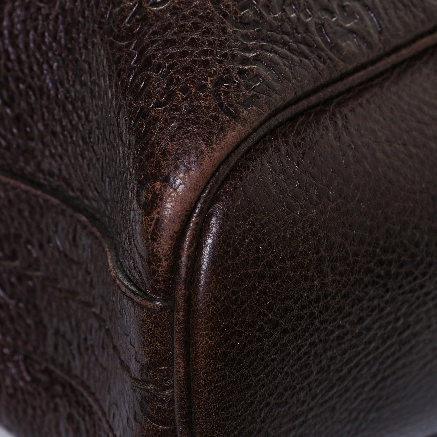 Calfskin Guccissima Trim Large Signoria Hobo Dark Brown