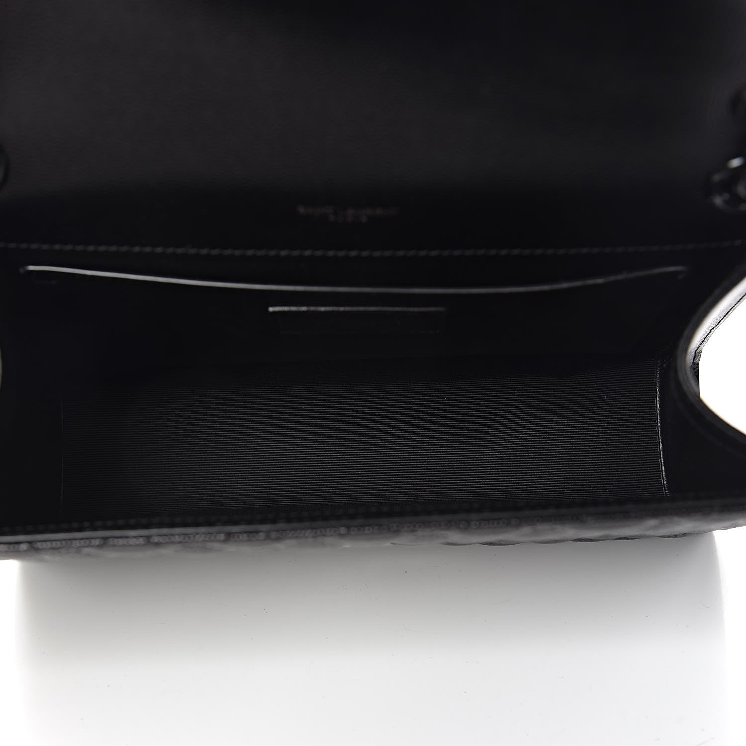 Saint Laurent Grain De Poudre Textured Mixed Matelasse Triquilt Medium Monogram Satchel Black 5 of 9
