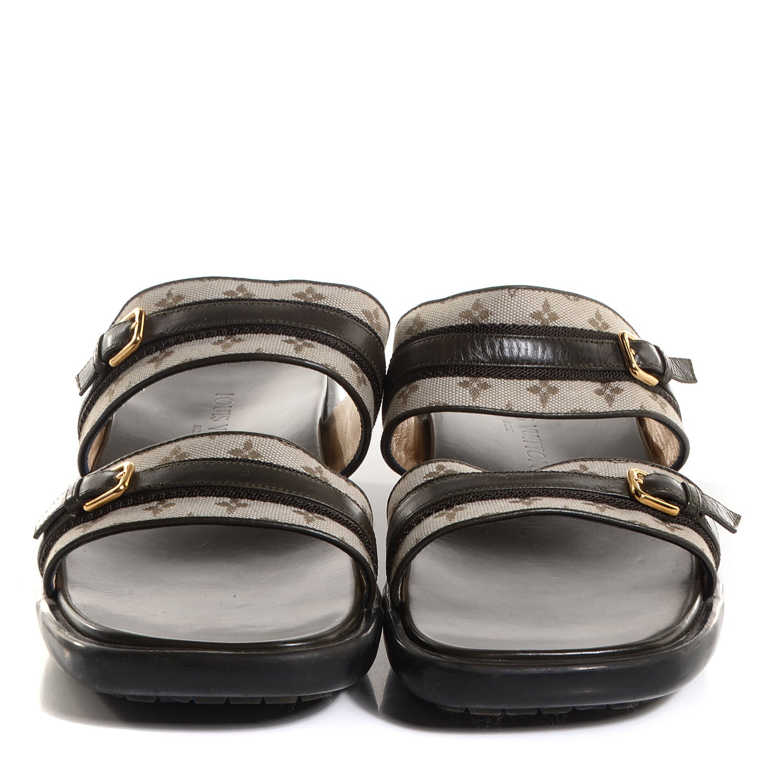 Louis Vuitton Mini Monogram Sandals Kaki 37.5 2 of 7