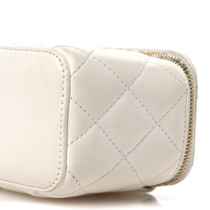 Chanel Lambskin Quilted My Chanel Lady Vanity Case With Chain White 10 of 13