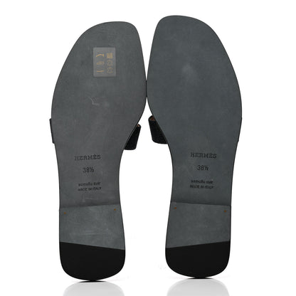 Hermes Denim Oran Sandals 38.5 Bleu Brut 5 of 9