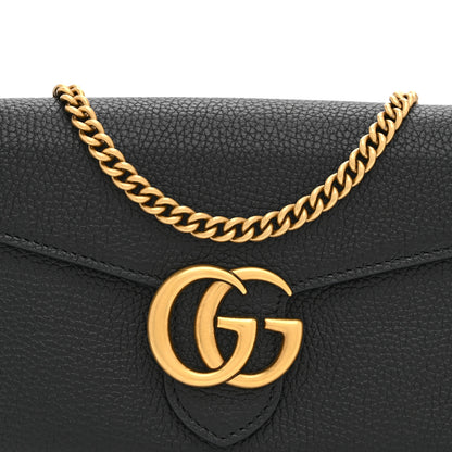 Gucci Calfskin GG Marmont Chain Wallet Black 8 of 10