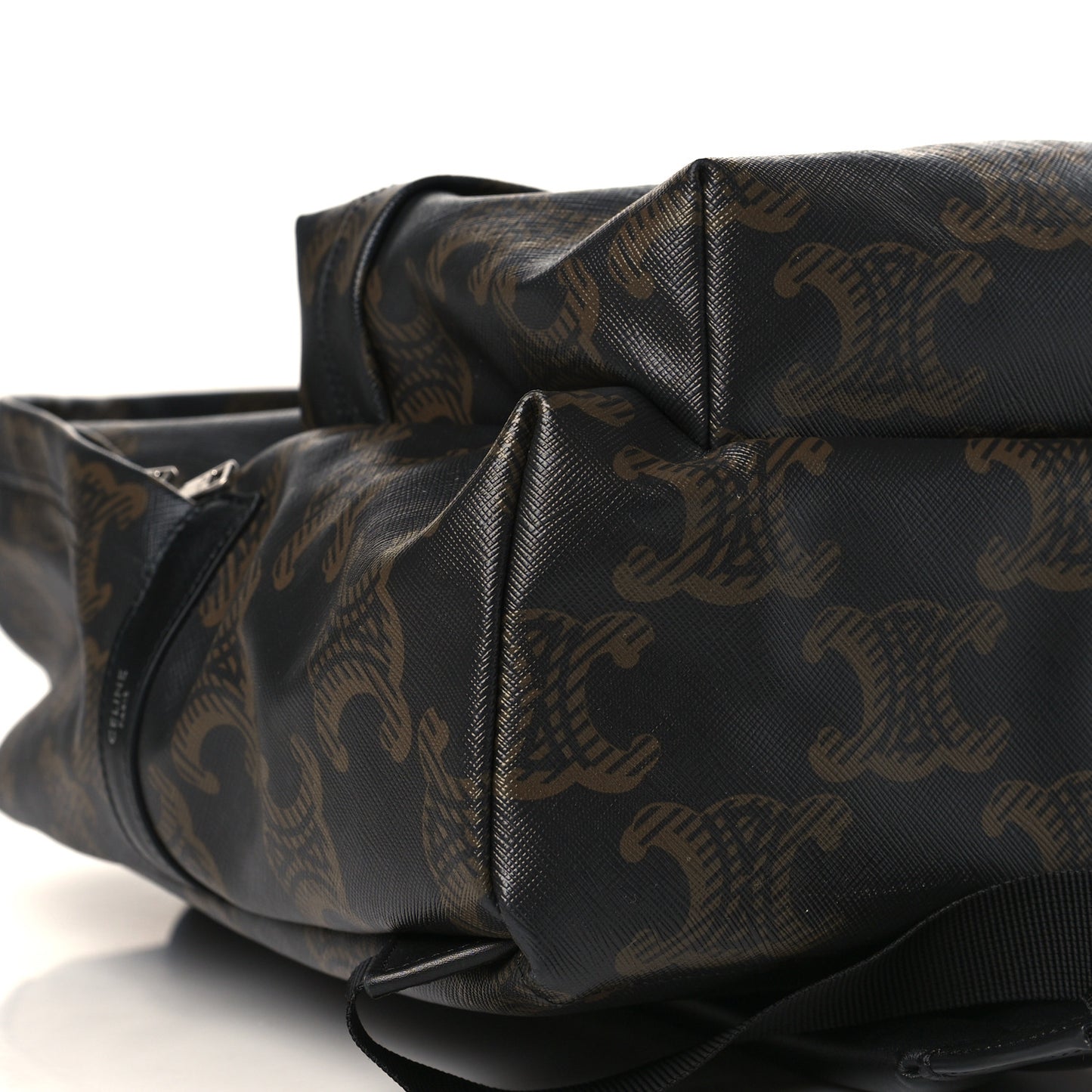 Triomphe Canvas XL Calfskin Backpack Black