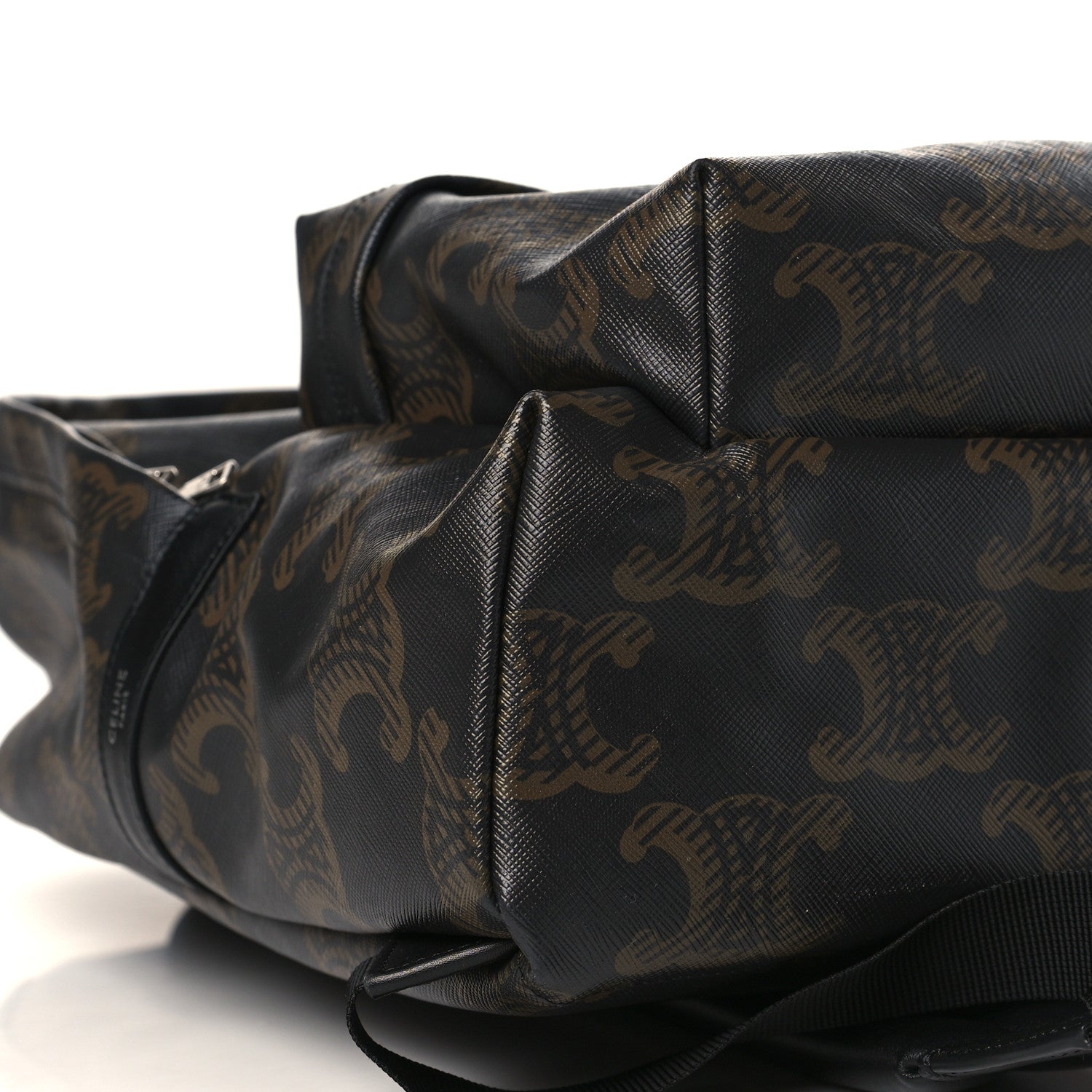 Celine Triomphe Canvas XL Calfskin Backpack Black 7 of 8