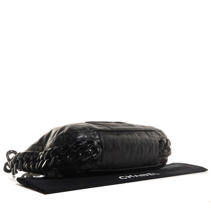 Chanel Calfskin Modern Chain Rhodoid Hobo Black 4 of 9