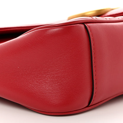 Gucci Calfskin Matelasse Small GG Marmont Shoulder Bag Hibiscus Red 9 of 10