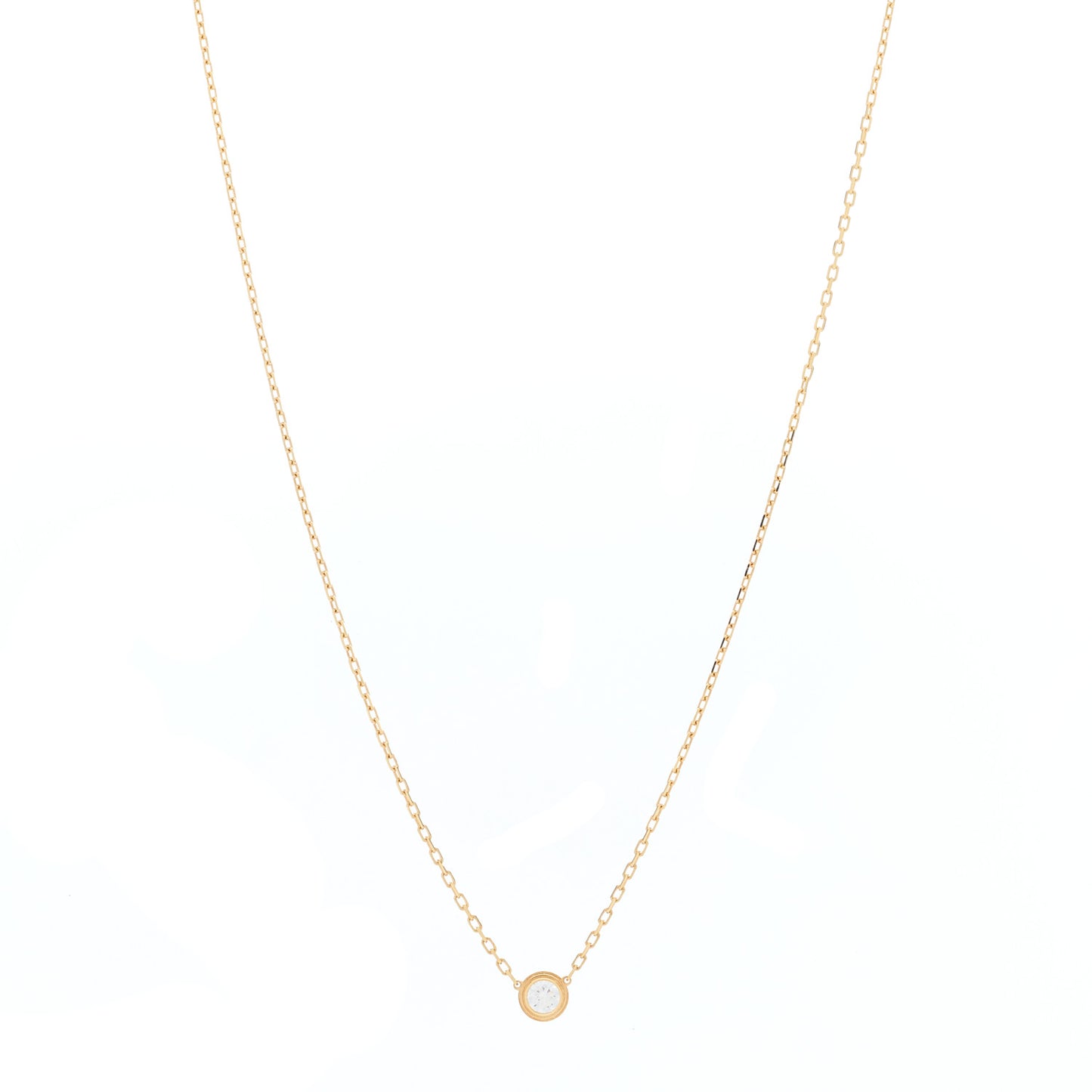 18K Yellow Gold Diamond LM D'Amour Pendant Necklace