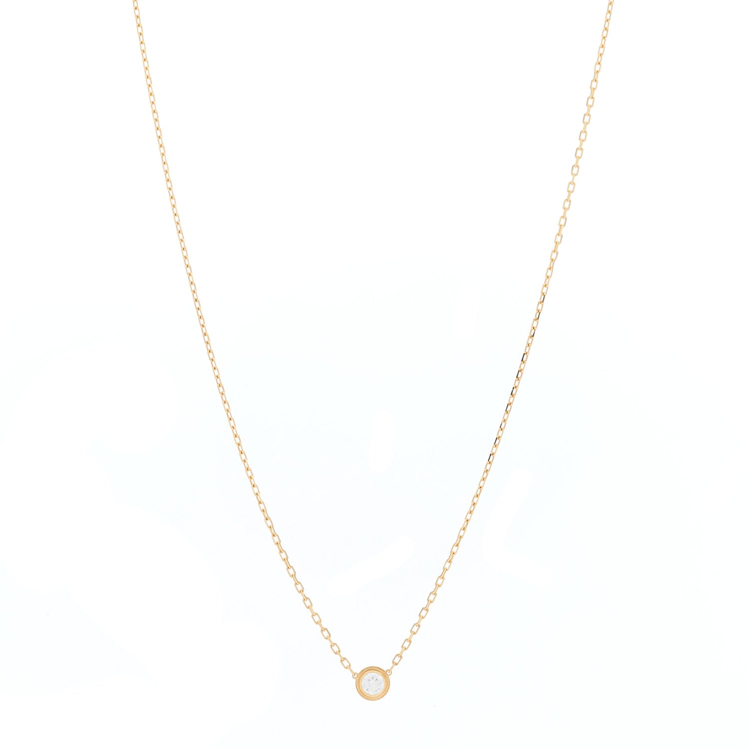 Cartier 18K Yellow Gold Diamond LM D'Amour Pendant Necklace 1 of 3