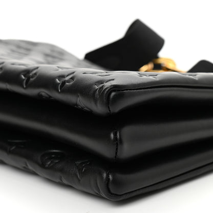 Louis Vuitton Lambskin Embossed Monogram Coussin MM Black 9 of 9