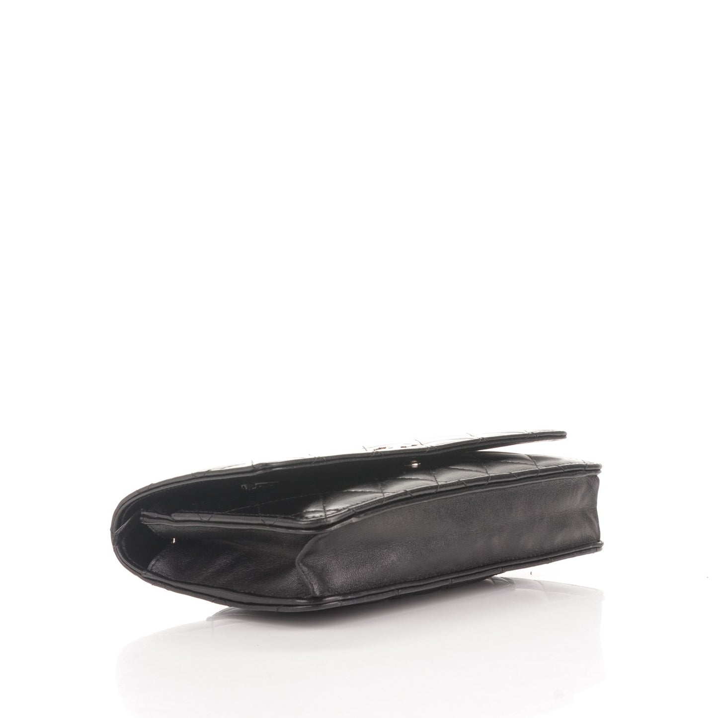 Lambskin Quilted Wallet On Chain WOC Black