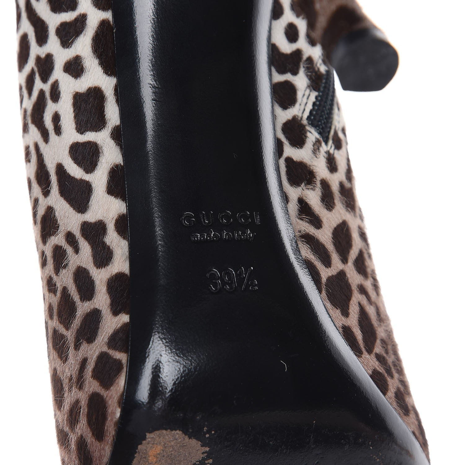 Gucci Pony Hair Animal Print Paloma Ankle Booties 39.5 8 of 10
