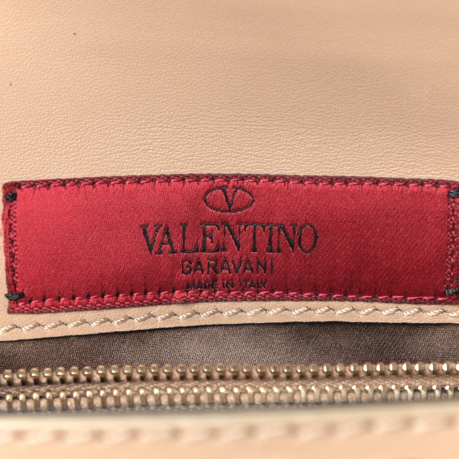 Valentino Garavani Vitello Medium Rockstud All Over Shoulder Bag Beige 6 of 12