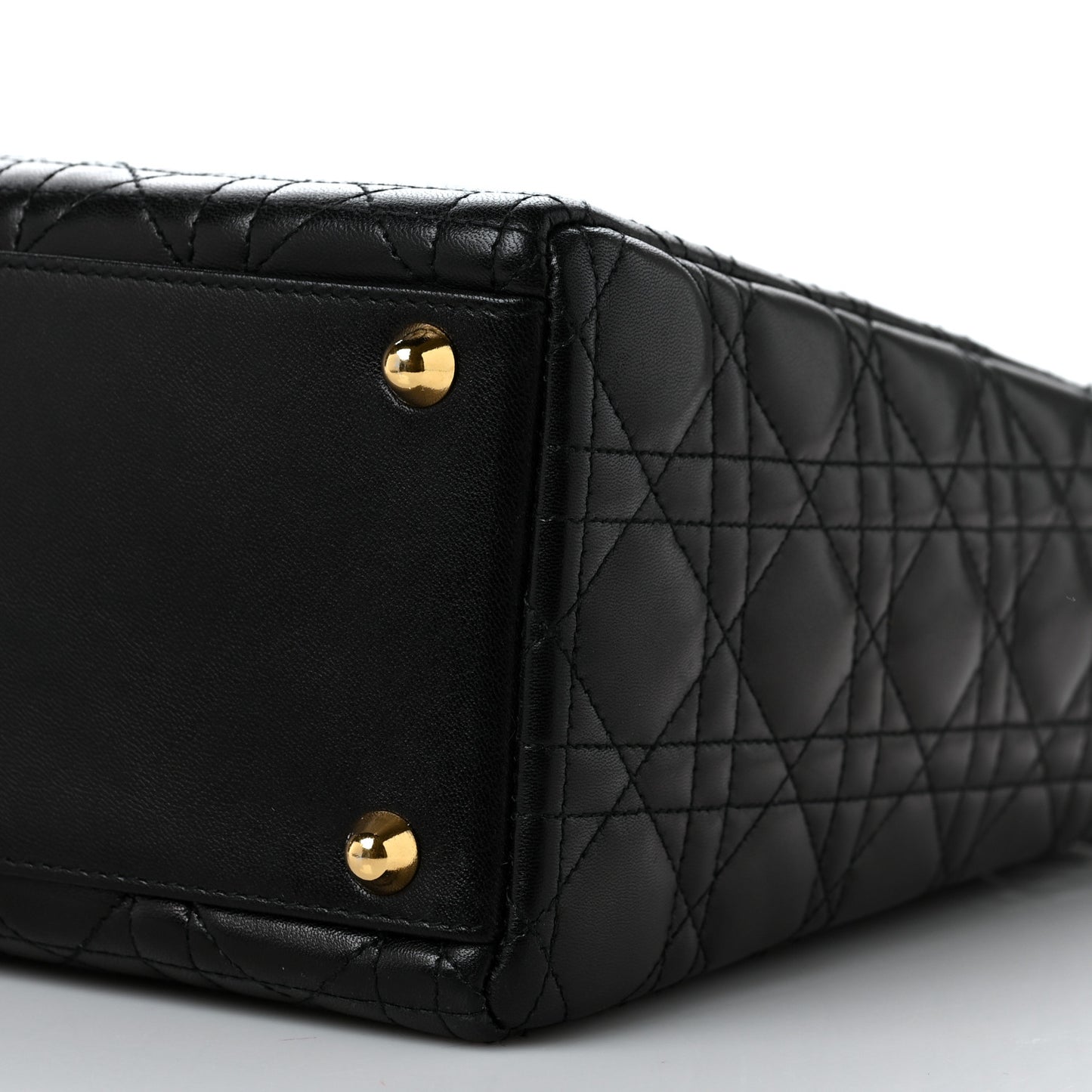 Lambskin Cannage Large Lady Dior Black