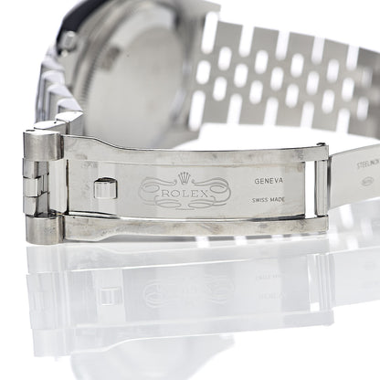 Rolex Stainless Steel 18K White Gold Diamond 36mm Oyster Perpetual Datejust Watch Rhodium Waves 116244 6 of 8