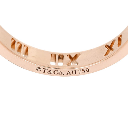 Tiffany 18K Rose Gold Diamond Narrow Atlas Pierced Ring 60 9.25 4 of 5