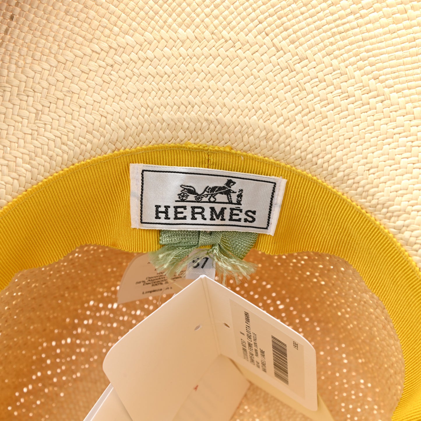 Straw Carlotta Panama Brisa Hat 57 Naturel Jaune