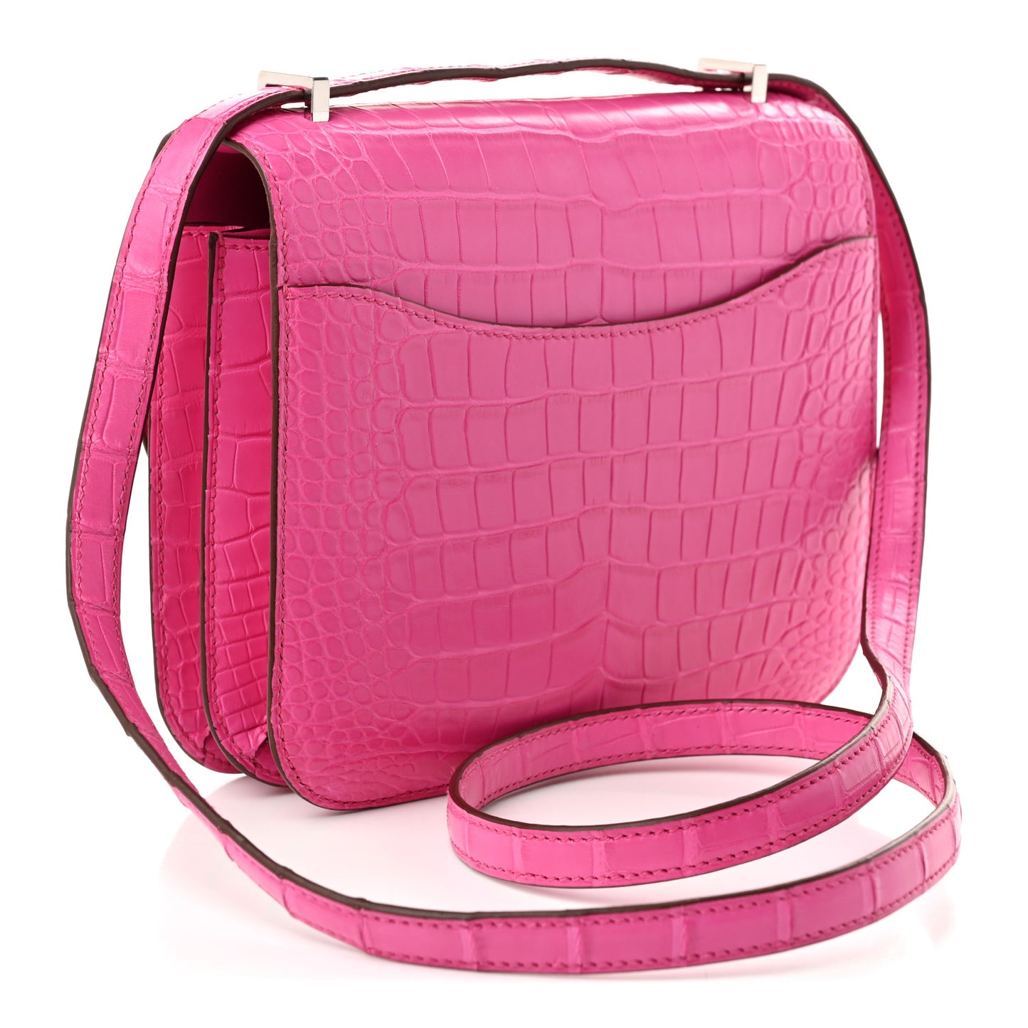 Matte Alligator Constance 18 Rose Shocking