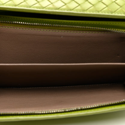 Bottega Veneta Nappa Intrecciato Continental Flap Wallet Kiwi 6 of 9