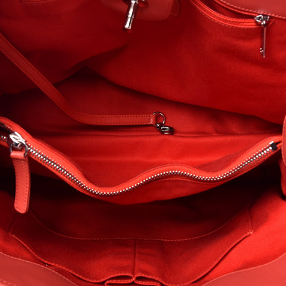 Chanel Calfskin Perforated Up In The Air Tote Red 6 of 10