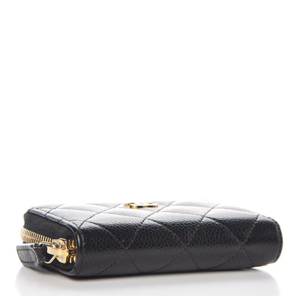 Chanel Caviar Quilted Zip Coin Purse Black 4 of 9